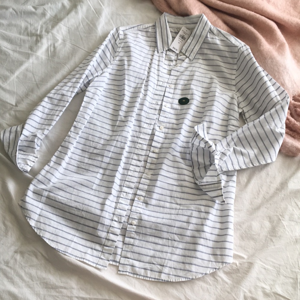 LL Bean tunic button down shirt